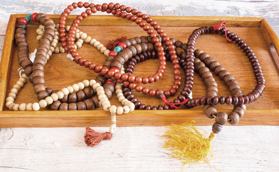 Tibetan Buddhist rosary, called mala or japamala